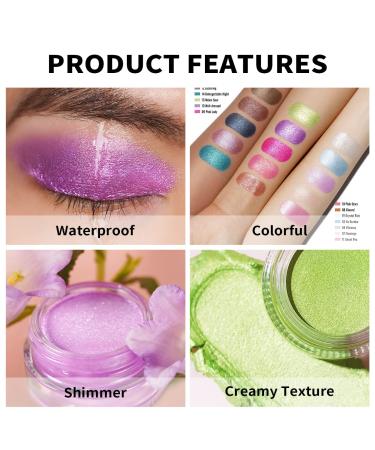 Oulac Glitter Eyeshadow Violet High Pigmented Waterproof Cream Shadow | Metallic Finish | Vegan & Cruelty-Free | Perfect for Durable Eye Makeup | 06g - Buy Online on GoSupps.com