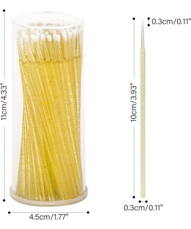 G2PLUS 400PCS Crystal Gold Disposable Micro Applicators for Eyelash Extensions - Perfect for Crafting - Buy Online on GoSupps.com