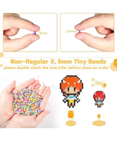 24,000 Fuse Beads Kit - 24 Colors 2.6mm Tiny Mini Beading Set with Pegboards and Ironing Paper for Party Crafts - Buy Online on GoSupps.com