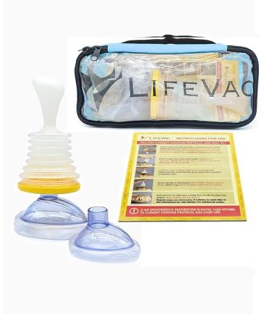 LifeVac Blue Travel Kit (Canadian Version) - Portable Suction Rescue Device First Aid Kit for Kids and Adults Portable Airway Suction Device for Children and Adults