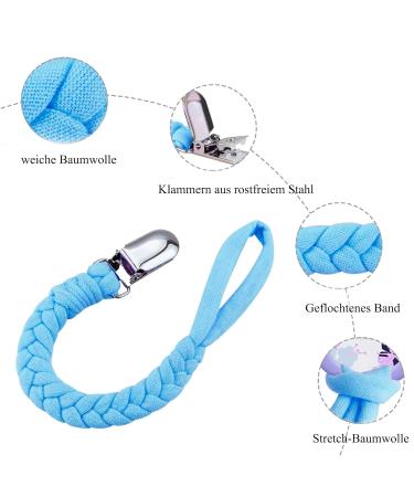 ZKSMNB Pacifier Chains - 4 Pack Boys Cotton Clips & Band for Bibs | Durable Pacifier Holders - Buy Online on GoSupps.com