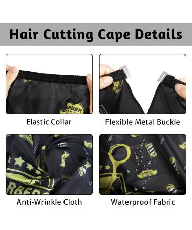 Buy Barber Cap Hairdressing Gown - Reusable Waterproof Hair Cutting Cape for Adults & Kids | Adjustable Collar Salon Apron - Buy Online on GoSupps.com