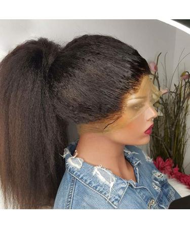 Buy WIGRILS 24 Inch Kinky Straight Synthetic Wig - 100% Virgin Glueless Lace Frontal Hair Wig for Natural Look - Buy Online on GoSupps.com