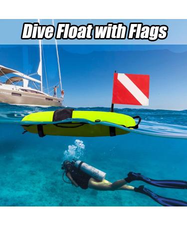 Inflatable Diving Safety Surface Marker Buoy with Dive Flags for Scuba Diving and Spearfishing - Buy Online on GoSupps.com