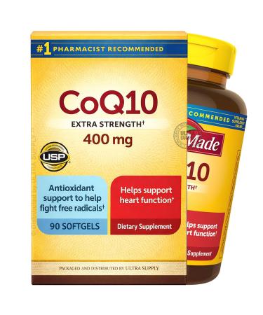 Nature_Mades CoQ10 400 mg (90 Count. - Value Pack) Softgels | Extra Strength Antioxidant Support Energy Metabolism