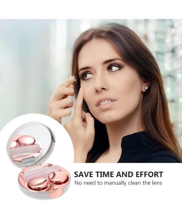 Heallily Contact Lens Travel Case - Compact Eye Care Set | Travel-Friendly Storage Box for Contact Lenses - White - Buy Online on GoSupps.com