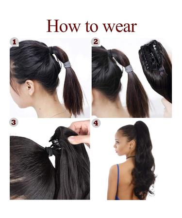 Ponytail Extension - Clip-In Braid Heat-Resistant Hair Parts 18 Maroon Mix Dark Red - Realistic Smooth & Wavy Hair - Buy Online on GoSupps.com