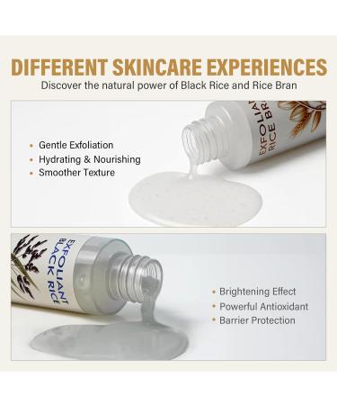 2Pcs Rice Exfoliating Ampoule Set Black and White Rice Peeling Ampoule Gentle Peel + Pore Minimizing & Deep Hydration Pore Exfoliant for All Skin Types 4 Fl Oz (Pack of 2) - Buy Online on GoSupps.com