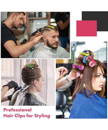 AIMIKE 12 Sectioning Hair Clips - Non-Slip Salon Professional Clips for Styling, Neon Color, 10.9cm - Buy Online on GoSupps.com