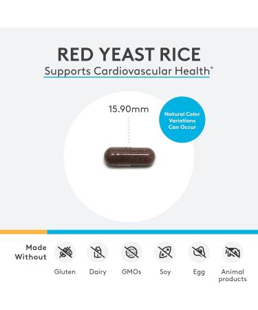XYMOGEN Red Yeast Rice - Non-GMO Red Yeast Rice Supplement to Help Maintain Already Healthy Blood Lipid + Cholesterol Levels - Cardiovascular Support - Tested Citrinin-Free (60 Capsules) 60 Count (Pack of 1) - Buy Online on GoSupps.com