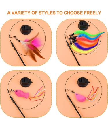 winbarry Cat Feather Toys Interactive Cat Toys 13 Pcs Cat Toys for Indoor Cats Adult Interactive Cat Toys for Indoor Cats Kitten to Keep Cat from Getting Bored - Buy Online on GoSupps.com