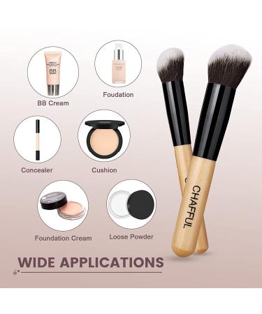 2PCS Air Cushion CC Cream Mushroom Head Foundation Set with Kabuki Brushes & Makeup Sponge Blender - Long Lasting Matte Concealer | Moisturizing Makeup Kit - Buy Online on GoSupps.com