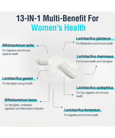 Menopause Supplements for Women | 120B CFU Probiotic & 13-in-1 Herbal Formula for Relief from Hot Flashes Night Sweats & Mood Swings - 60 Capsules - Buy Online on GoSupps.com