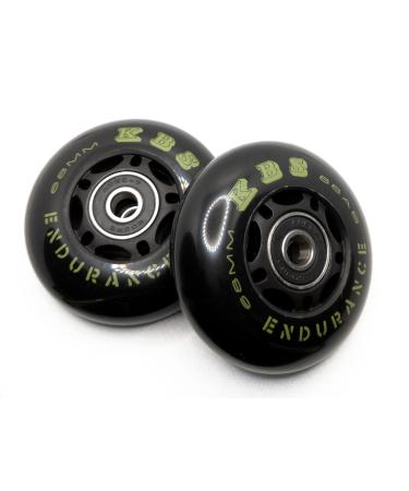 Ripstik Wheels by KBS - Razor Ripsurf Performance Caster Board Replacement 68mm 76mm 80mm 90a with ABEC 7 Speed Bearings 2 Pack Set of Two Ripstick Luggage Scooter Inline B&Y 68MM 68MM