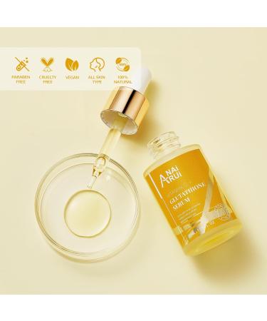 ANAiRUi Glutathione Serum with Vitamin C and Niacinamide Glutathione Skin Brightening Face Serum for Skin Hydration Dark Spots Even Skin Tone 30 ml - Buy Online on GoSupps.com