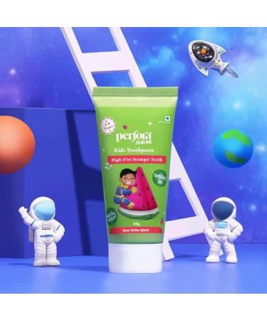 Perfoora Kids Toothpaste 50g | Fluoride & SLS Free Paste | Bubblegum Blast | Prevents Cavities Strengthens Teeth & Protects Enamel | Safe for Ages 3-8 | Gentle & Effective Oral Care - Buy Online on GoSupps.com