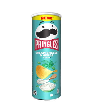Pringles Cream Cheese & Herbs | Ap ritif sal saveur fromage cr me et herbes | Tube | 165 g 1 unit (Lot de 1)