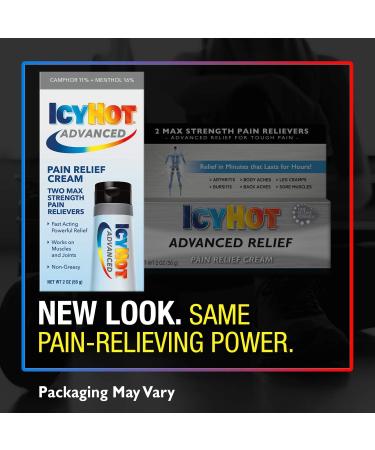 Icy Hot Advanced Relief Pain Cream - 2oz Tube | Fast-Acting Pain Relief - Buy Online on GoSupps.com
