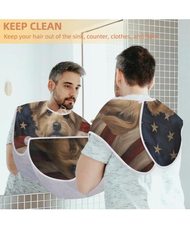 Independence Day Beard Bib Apron for Men | Beard Hair Catcher Gift for Father's Day Christmas & Anniversaries | Ships Worldwide - Buy Online on GoSupps.com