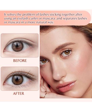Eyelash Comb Separator - Arc Designed Lash Definer | Makeup Mascara Comb Applicator & Eye Brush Tool (Naked Pink) - International Shipping - Buy Online on GoSupps.com