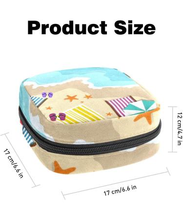 Women's Bonds Storage Bags - Portable Beach Pattern Period Kit & Pocket Feminine Product Bag - Buy Online on GoSupps.com