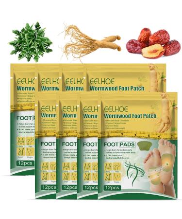 JIAWEIIY Natural Health Wormwood Body Pads Bodiluvs Wormwood Burning Foot Patch Wormwood Foot Patch Wormwood Body De_toxing Pads Natural Herb Wormwood Foot Pads (96PCS)