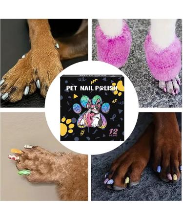 Dog Nail Polish | 12 Colors of Dog Nail Polish Quick-Drying Pens | Waterproof Fade-Resistant Pet-Friendly Formula Grooming Supplies for Small Animals - Buy Online on GoSupps.com