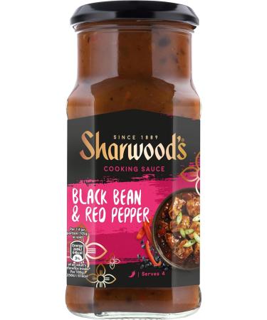 Sharwood's Black Bean & Sweet Red Pepper Chinese Cooking Sauce 425g Jar - Authentic Flavors | Pack of 1 - Buy Online on GoSupps.com