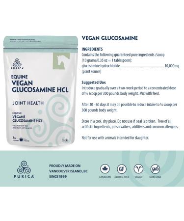 PURICA Vegan Equine Glucosamine - 1kg - Premium Joint Supplement for Enhanced Movement 1 kg (Pack of 1) - Buy Online on GoSupps.com
