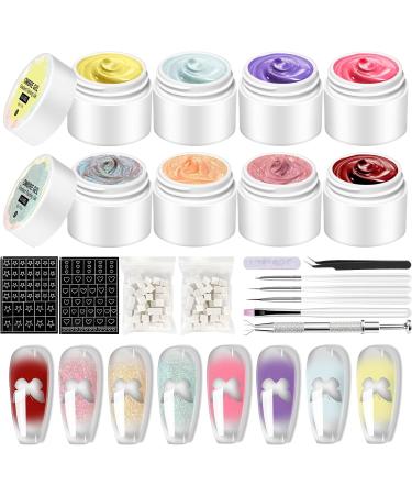  Derwrtup Blending Gel - Gradient Paint Gel - Set of 8 Colors Accessories for Women and Girls Manicure Nail Designs for Artistic Expression - Buy Online on GoSupps.com