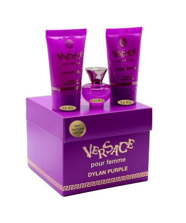 Versace Dylan Purple Perfume for Women Mini Gift Set EDP Trio Dylan Purple 0.57 Fl Oz (Pack of 3)