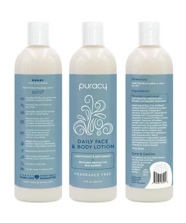 Puracy Organic Hand & Body Lotion Fragrance-Free 12 fl oz - Natural Moisturizer - Buy Online on GoSupps.com