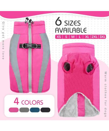 Kuoser Waterproof Dog Winter Coat for Small Medium Large Dogs - Rose X-Small - Buy Online on GoSupps.com