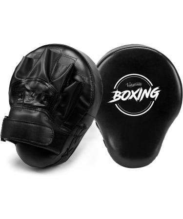 Valleycomfy Boxing Curved Focus Punching Mitts - Leatherette Training Hand Pads Black - Buy Online on GoSupps.com
