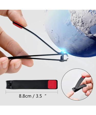 HCHGJKN Nail Clippers Large Nail Clipper Cutter Toe Nail Clippers Professional Manicure Trimmer Stainless Steel Nipper With Clip Catcher(Schwarz) Black - Buy Online on GoSupps.com