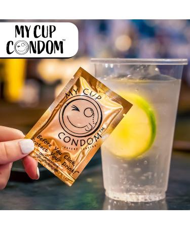 Drink Protection Cap (12 Pack) - Spiking Prevention Cup Covers - Individually Wrapped Reusable Latex with Straw Hole - Fits All Cup Sizes - 12 Count - Buy Online on GoSupps.com