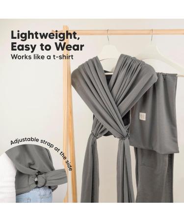 Keababies D-Lite Elastic Baby Sling Carrier | Newborn Ring Sling | Easy On Baby Carrier in Graphite - Buy Online on GoSupps.com