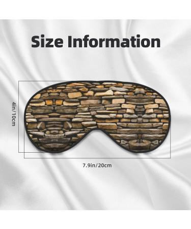 SSIMOO Rustic Rocks Brick Wall Print Eye Mask | Ultra-Soft Light-Blocking for Comfort & Restful Sleep - International Shipping - Buy Online on GoSupps.com