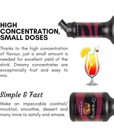 DREAMY Grenadine Pulp (95cl) - Perfect for Cocktails, Mocktails, Smoothies & Milkshakes - 950ml Pack - Buy Online on GoSupps.com