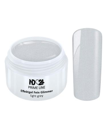 Prime Line - UV LED Effect Gel Fine Glitter Light Grey - Made in Germany - 5ml