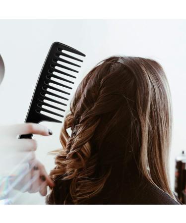 Anti-static wide tooth comb beauty salon shampoo comb suitable for thick long hair and curly hair (Two black) - Buy Online on GoSupps.com