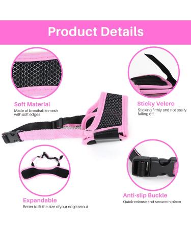 Singwow Adjustable Dog Muzzle | Prevent Biting, Barking, Chewing | Air Mesh Breathable | Small Medium Large Dogs (S) - Buy Online on GoSupps.com