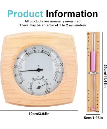 2 in 1 Sauna Thermometer Hygrometer - Precise Temperature & Humidity Measurement with Rotating Hourglass Design - Buy Online on GoSupps.com