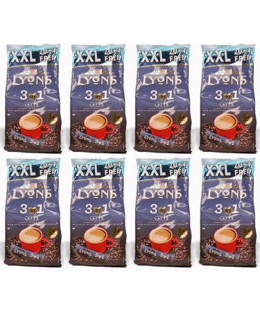 Lyons Premium Instant Coffee Bag Sachets | FabFinds Assorted Gift Mug (Latte 3in1 8X 24Sachets)