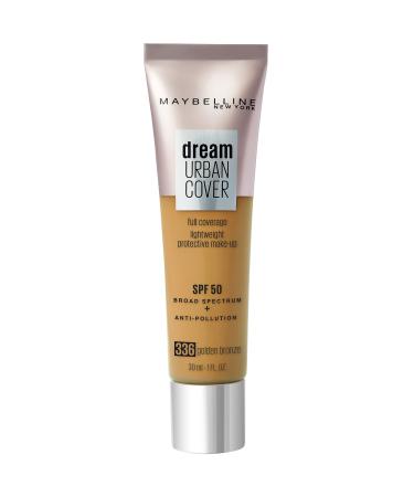Maybelline Dream Urban Cover All-In-One Protective Makeup 336 SPF 50 Golden Bronze 30 ml (Pack of 1) 336 Golden Bronze