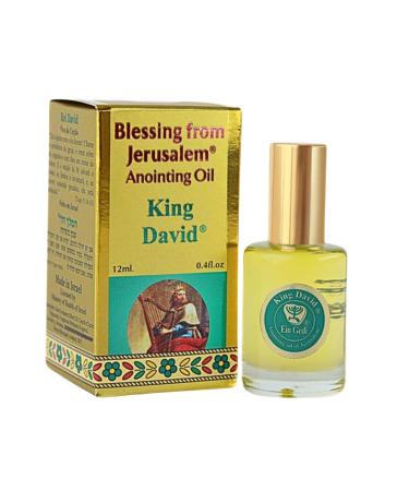 Ein Gedi Light of Jerusalem Anointing Oil Blessing from Jerusalem Gold Collection Holy Land Anointing Oil for Prayers and Blessings. (12ml King David traditional Blend)
