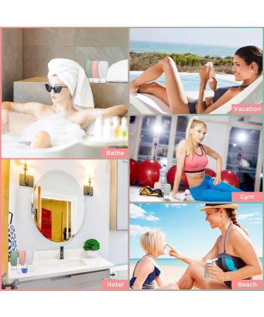 14 Pack Leak Proof Travel Bottles Set - 3oz Squeeze Bottles for Toiletries - Ideal for Shampoo, Body Wash, Lotion - Travel Size Accessories Kit for Hotel, Gym, Bathroom - Buy Online on GoSupps.com