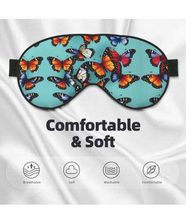 Unisex Butterfly & Cello Print Sleep Eye Mask - Soft Comfort for Travel Yoga & Shift Work - Buy Online on GoSupps.com