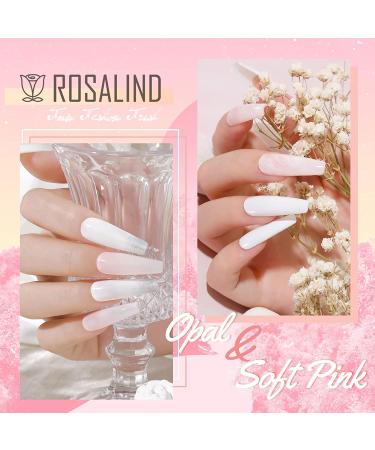 ROSALIND Soft Pink & Opal Extension Gel Kit - 2 PCS 60ml Poly Nail Gel for Nail Art Decoration - Easy DIY UV Gel Tube for Nail Thickening - Buy Online on GoSupps.com