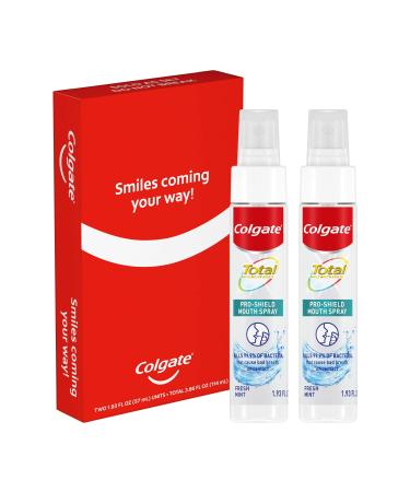 Colgate Total Mouth Spray Mint Mouthwash Spray 1 Ounce Bottles 2 Pack